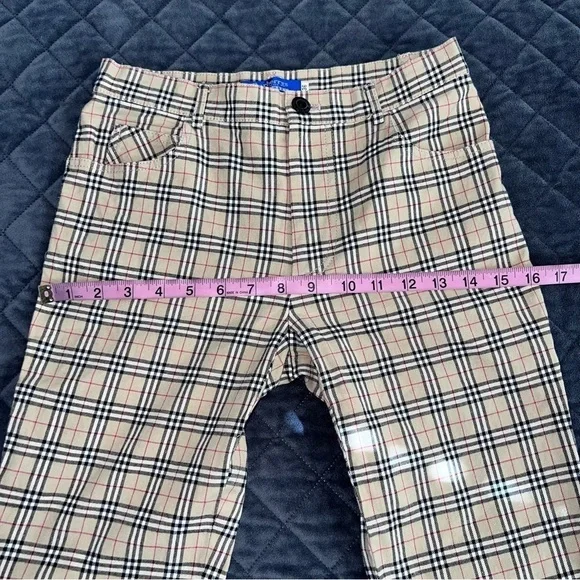 Burberry Shorts women 2 36 cropped Bermuda Capri plaid Vintage B19